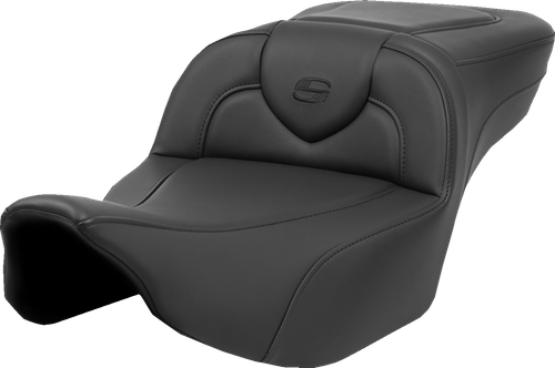 SADDLEMEN - 823-07-188A0 - Heated RoadSofa Seat - Extended Reach - Smooth - w/o Backrest - FLT/FLH ’23-‘24