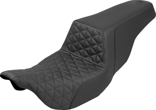 SADDLEMEN - 808-07B-179 - Step-Up Seat - Tri-Gripper - Black - FLH/FLT '08-'24