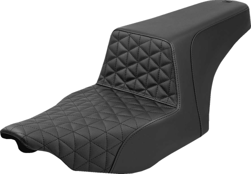 SADDLEMEN - 823-07-179 - Step-Up Seat - Tri-Gripper - Black - FLH/FLT '23-'25