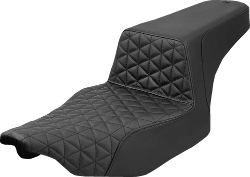 SADDLEMEN - 823-07-180 - Extended Step-Up Seat - Tri-Gripper - Black - FLH/FLT '23-'25