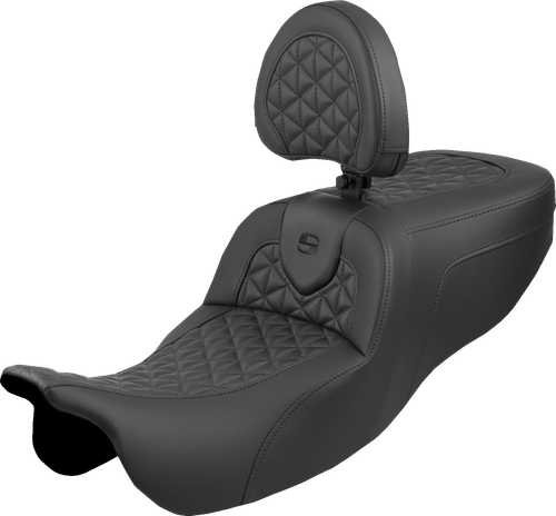 SADDLEMEN - 815-07-210B0 - Roadsofa Seat - with Backrest - Tri-Gripper - FLRT/FLTRT '15-'25