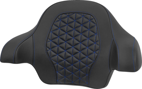 SADDLEMEN - 814-07-21101 - Tour-Pak Passenger Pad - Tri-Gripper - Blue Stitch - FLH/FLT '14-'25