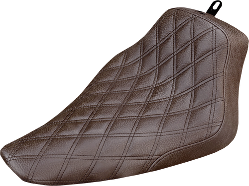 SADDLEMEN - 812-26-002BLS - Renegade Solo Seat - Lattice Stitched - Brown - FLS '12-'17