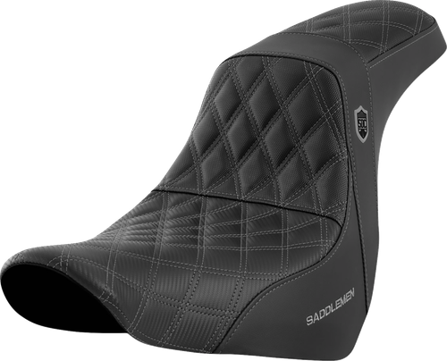SADDLEMEN - SC81829GRE - Pro Series SDC Performance Seat - w/o Backrest - Gray Stitch - FL/FX '18-'20