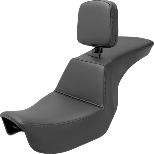SADDLEMEN - 806-04-194BR - Tour Step-Up Seat - Rider Backrest - Plain - Dyna '06-'17