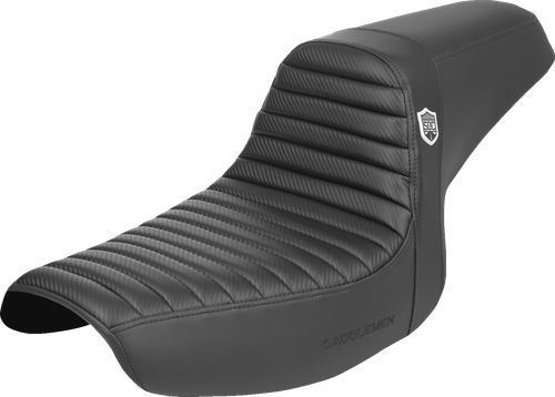 SADDLEMEN - SC88209T - Pro Series SDC Performance Seat - w/o Backrest - Tuck-n-Roll/Carbon Fiber - Gripper - FXR '86-'94