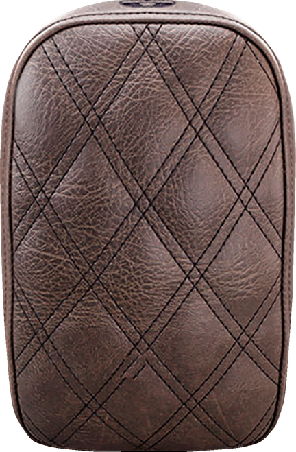 SADDLEMEN - SA1025 - Detachable Pillion Pad - Lattice Stitched - Brown