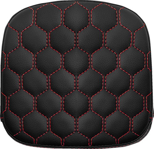 SADDLEMEN - 040749RED - Sissy Bar Pad - Honeycomb - Red Stitching