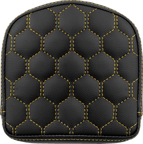 SADDLEMEN - 040849GOL - RoadSofa Sissy Bar Pad - Honeycomb - Gold Stitching