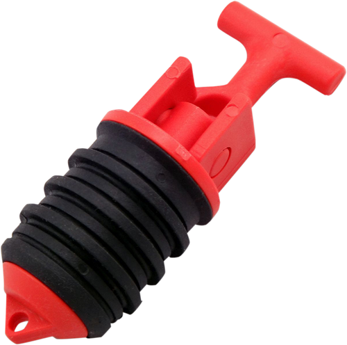 ATLANTIS - A2385 - Drain Plug - Bilge - Floating - Black/Red - '84-'94 Sea Doo/Polaris