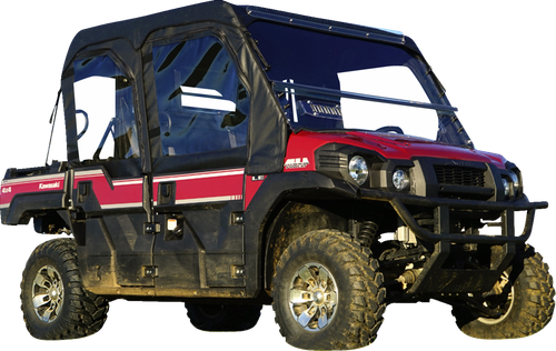 SEIZMIK - 51-20989 - Soft Upper Doors - Black/Clear - Kawasaki - Mule