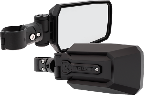 SEIZMIK - 56-90093KIT - Mirrors - Trailrider - Side View - Rectangle - Black - 1.75” ROPS - Pair