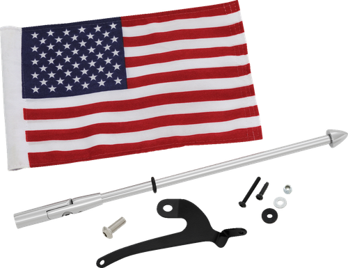 SHOW CHROME - 41-203R - Folding Flag Pole - Right - Chrome - Can-Am - Spyder