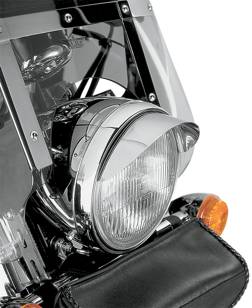 SHOW CHROME - 53-429 - 7” Headlight Visor - Chrome - Universal