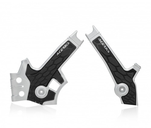 ACERBIS - 2801931019 - X-Grip Frame Guards - Silver/Black - DR 650S/SE