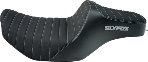 SLYFOX - 4704B-SlyFox - High Noon Seat - Vinyl - Classic Stitch - Gray Logo - FLH/FLT '23-'24