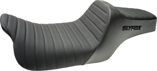 SLYFOX - 4710A-SlyFox - Highnoon Seat - Vinyl - Classic Stitch - Black Logo - FLH/FLT '08-'24