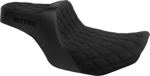 SLYFOX - 4704C-SlyFox - High Noon Seat - Double Diamond - Black Logo - Black Stitch - FLH/FLT '23-'25