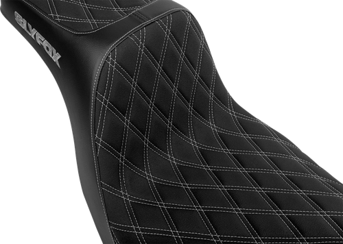 SLYFOX - 4701D-SlyFox - High Noon Seat - Double Diamond - Silver Logo - Silver Stitch - FL/FX '18-'25