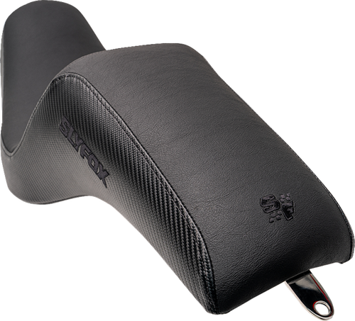 SLYFOX - 4683A-slyfox - Drifter Seat - Black Logo - Black Vinyl w/ Slipstop - Carbon Fiber - Dyna '96-'03