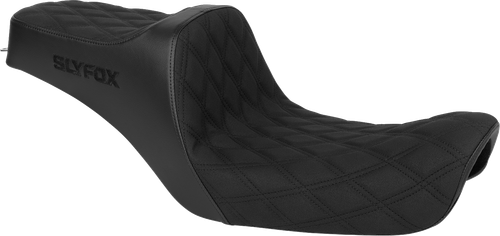 SLYFOX - 4703C-SlyFox - High Noon Seat - Double Diamond - Black Logo - Black Stitch - FXD '96-'03