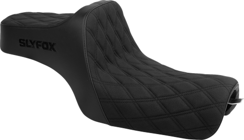 SLYFOX - 4709C-SlyFox - High Noon Seat - Double Diamond - Black Logo - Black Stitch - XL '04-'22