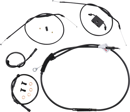 BURLY BRAND - B30-1271 - Extended Handlebar Cable and Brake Line Kit for Sportsters with ABS - Tracker/Scrambler Handlebars