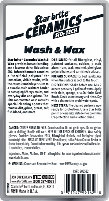 STAR BRITE - 203532 - Ceramic Wash & Wax - 32 U.S. oz