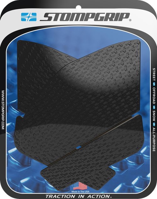STOMPGRIP - 55-14-0143B - Tank Grips - Icon - Black - Suzuki - GS '17-'25