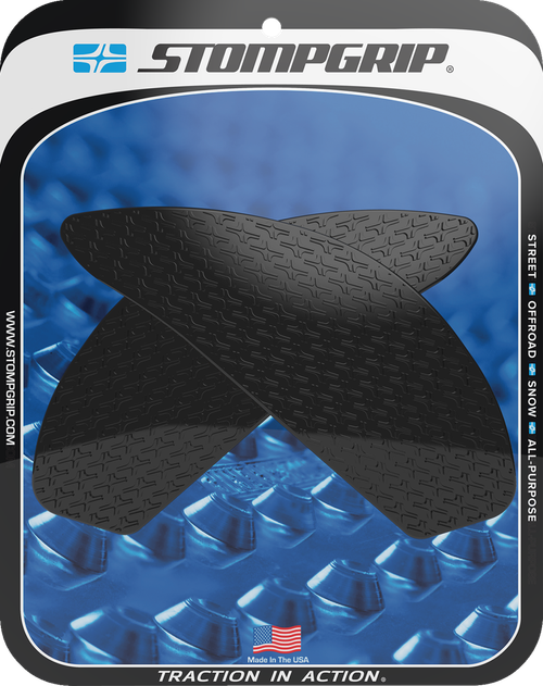 STOMPGRIP - 55-14-0152B - Tank Grips - Icon - Black - Suzuki - GS '18-'25
