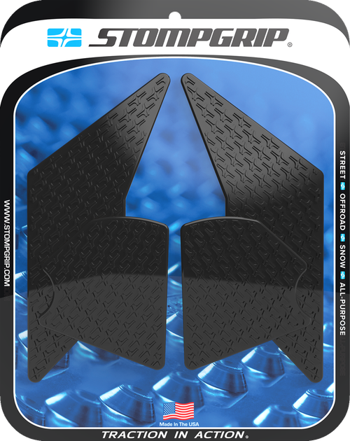 STOMPGRIP - 55-14-0196B - Tank Grips - Icon - Black - Yamaha - Tenere '21-'25