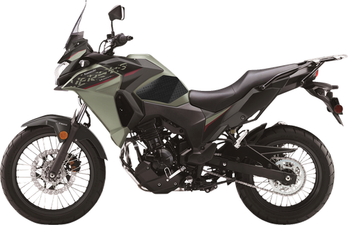 STOMPGRIP - 55-10-0028-1B - Tank Grips - Volcano - Black - Kawasaki - Versys '17-'25
