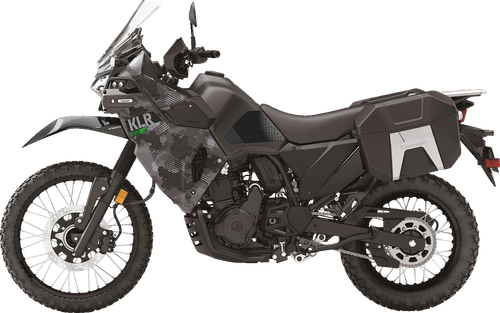 STOMPGRIP - 55-10-0060-6B - Tank Grips - Volcano - Black - Kawasaki - KLR '22-'25