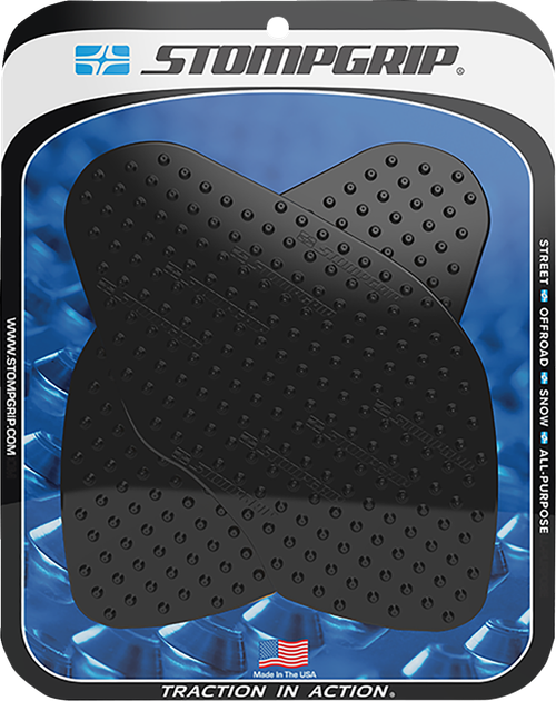 STOMPGRIP - 55-10-0124-1B - Tank Grips - Volcano - Black - Suzuki - V-Strom '19-'22