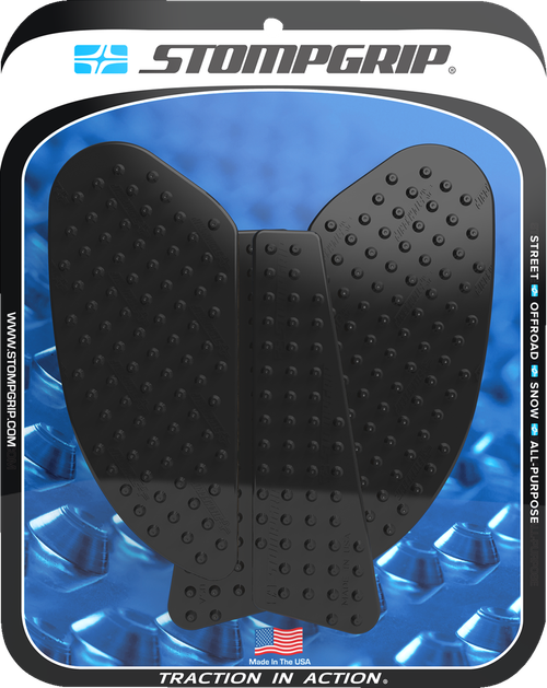 STOMPGRIP - 55-10-0201B - Tank Grips - Volcano - Black - Kawasaki - Z '21-'25
