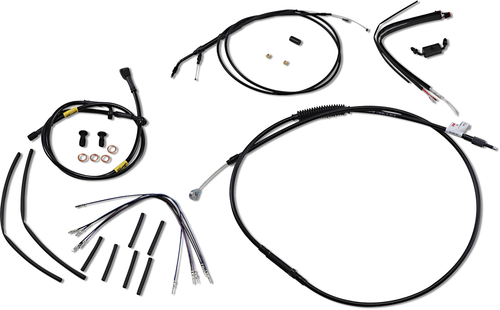 BURLY BRAND - B30-1216 - Handlebar Cable and Brake Line Kit for Wide Glide Gorilla Handlebars - 16"