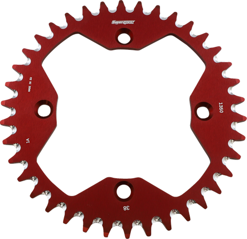 SUPERSPROX - RAL-1350-38-RED - Rear Sprocket - Alloy - Red - 38-Tooth