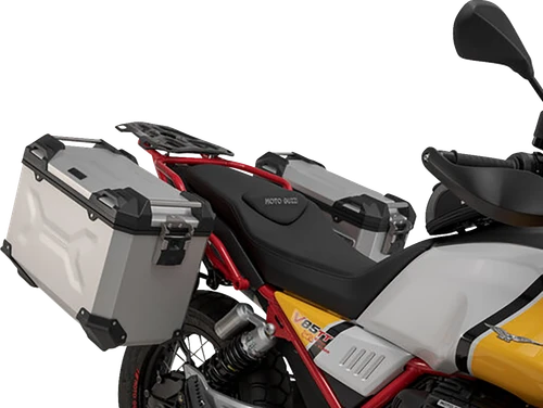SW-MOTECH - KFT.17.925.70000/B - TRAX ADV Aluminum Case System - Black - Moto Guzzi V85 TT '19-'24