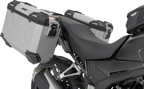 SW-MOTECH - KFT.01.400.70001/S - TRAX ADV Aluminum Case System - Silver - Honda CB/CBR/NX 500 '13-'24