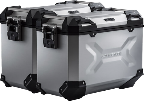 SW-MOTECH - KFT.01.699.70101/S - TRAX ADV Aluminum Case System - Silver - Honda NC750 '16-'20