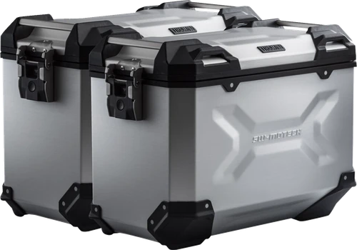 SW-MOTECH - KFT.08.518.70100/S - TRAX ADV Aluminum Case System - Silver - Kawasaki Versys 650 '14-'24