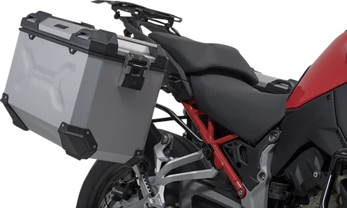 SW-MOTECH - KFT.22.822.70300/S - TRAX ADV Aluminum Case System - Silver - Ducati Multistrada V4 '21-'24