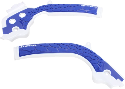 ACERBIS - 2449531029 - X-Grip Frame Guards - White/Blue - Husqvarna | KTM
