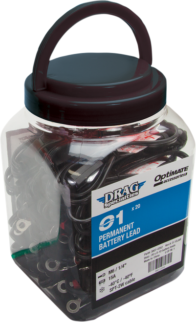 TECMATE - O1DJARX6 - Drag Specialties Permanent Battery Lead O-01 - Six Jars of 20