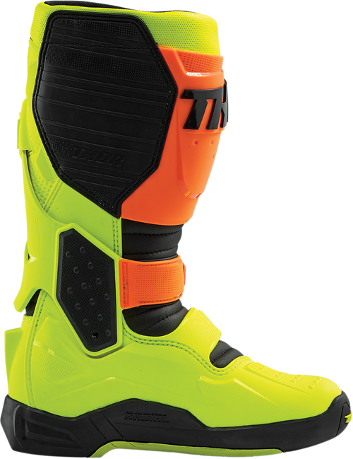 THOR - 3430-0904 - Radial Boots Replacement Outsoles - Black/Yellow Fluorescent - Size 11