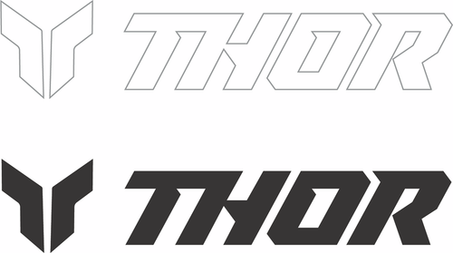 THOR - 4320-2591 - Decal Sheet - 3” - Black/White