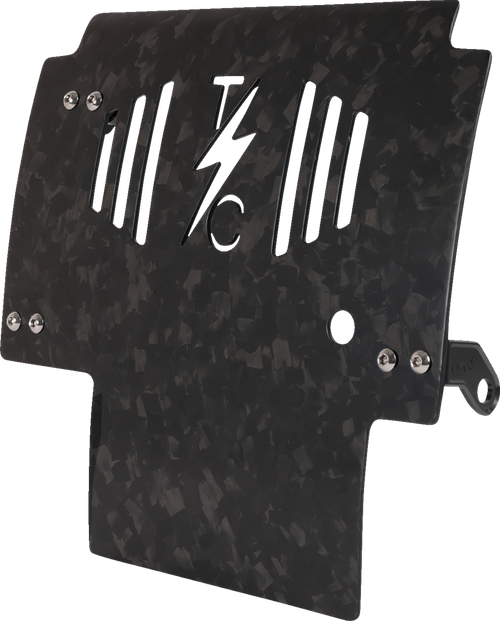 THRASHIN SUPPLY CO. - TSC-3035-1 - Skid Plate - Carbon Fiber/Forged - With Black Brackets - FLHX/FLTRX