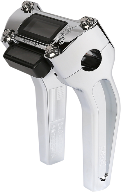THRASHIN SUPPLY CO. - TSC-6500-3 - Handlebar Risers - Pull Back - 6-1/2” - Gauge Cutout - Chrome