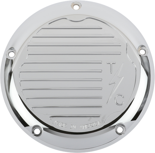 THRASHIN SUPPLY CO. - TSC-3017-3 - Derby Cover - Finned - Chrome - M8