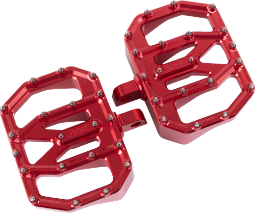 THRASHIN SUPPLY CO. - TSC-2031-2-D - Mini Aggressor Floorboards - Red - Rear